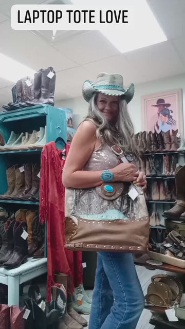 Cowboy Boot Laptop Tote LT39